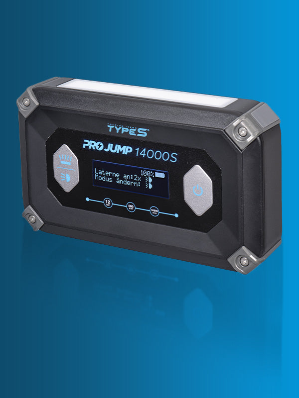 ProJump 14000S | Sichere Profi Starthilfe für Benziner und Diesel | Powerbank mit Arbeitsleuchte - TYPE S® | Teil der Horizon Brands Group