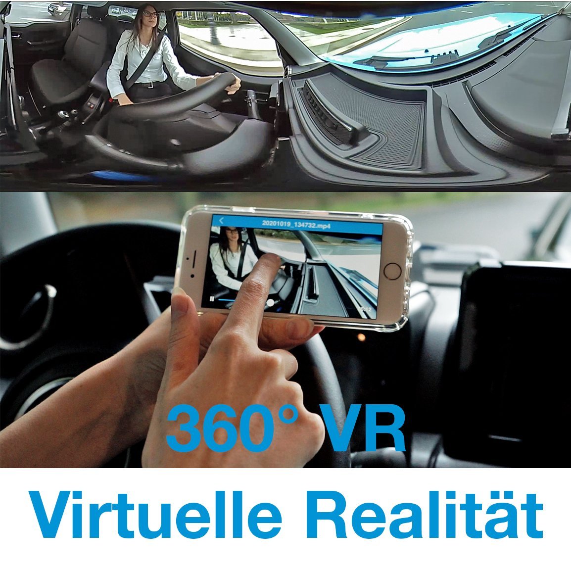 Vusddy 3 Kanäle Autokamera Dashcam 1080P, 360 Grad überwachung, überwachungskamera  Auto, Dash Camera Auto Vorne und Hinten mit 4 IR-Lampen, 2,5 Zoll LCD, 24  Stunden Parküberwachung, Daueraufnahme: : Elektronik & Foto