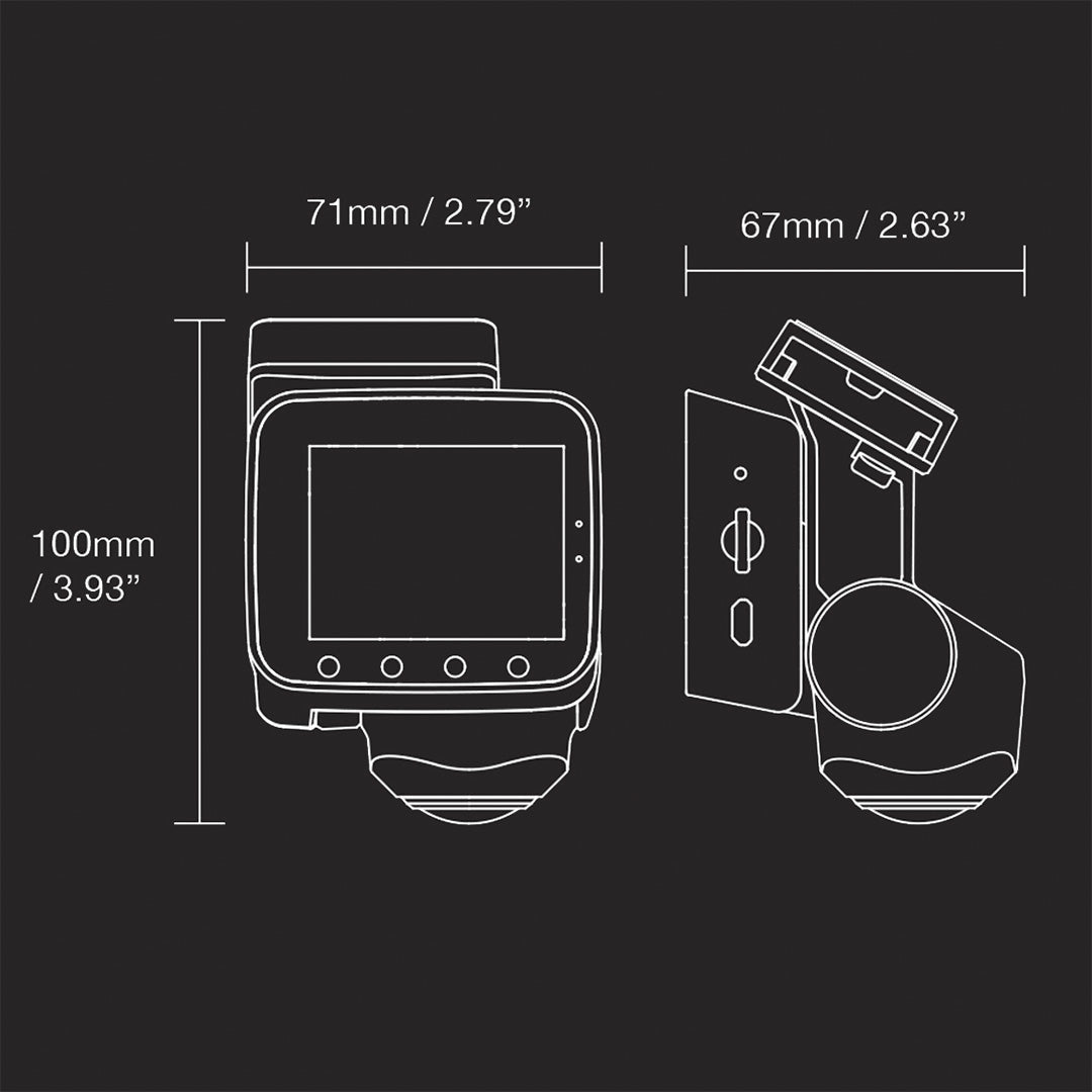 TravCa Dash 360 2K | Dashcam mit 360 Grad Rundum Blick in 2K Bildqualität - TYPE S® | Teil der Horizon Brands Group